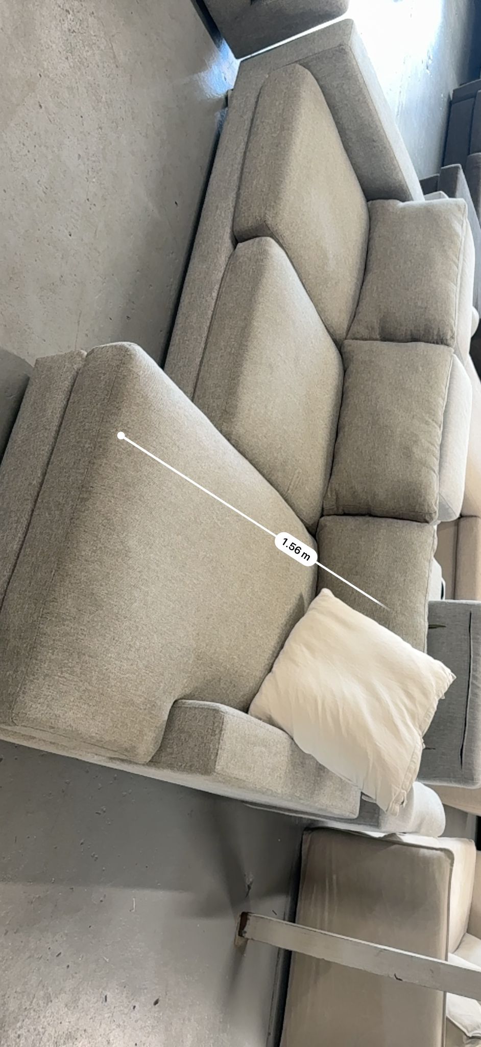 ⭐️ Grey L shape + rotating arm chair | Pre-owned – Steam cleaned | SYDNEY WIDE DELIVERY