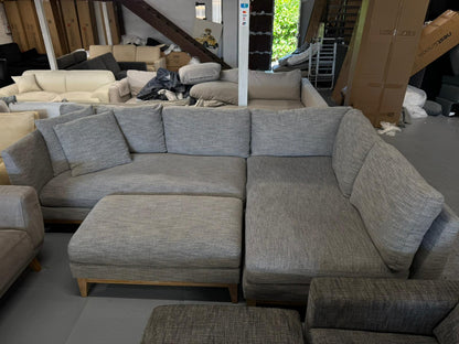 ⭐️ Grey L-shape Sofa with Ottoman | Pre-owned – Steam cleaned | SYDNEY WIDE DELIVERY