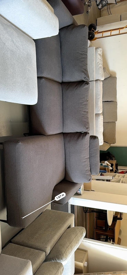 ⭐️ Brosa Charcoal L-shape Sofa | Pre-owned – Steam cleaned | SYDNEY WIDE DELIVERY