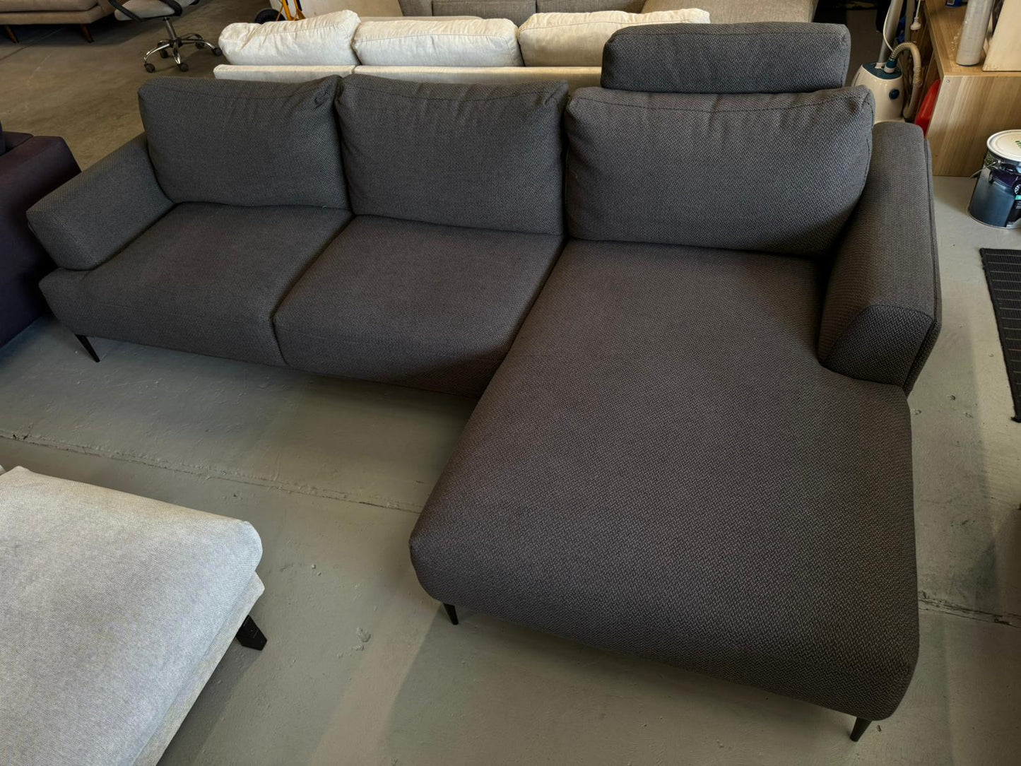 ⭐️ Brosa Charcoal L-shape Sofa | Pre-owned – Steam cleaned | SYDNEY WIDE DELIVERY