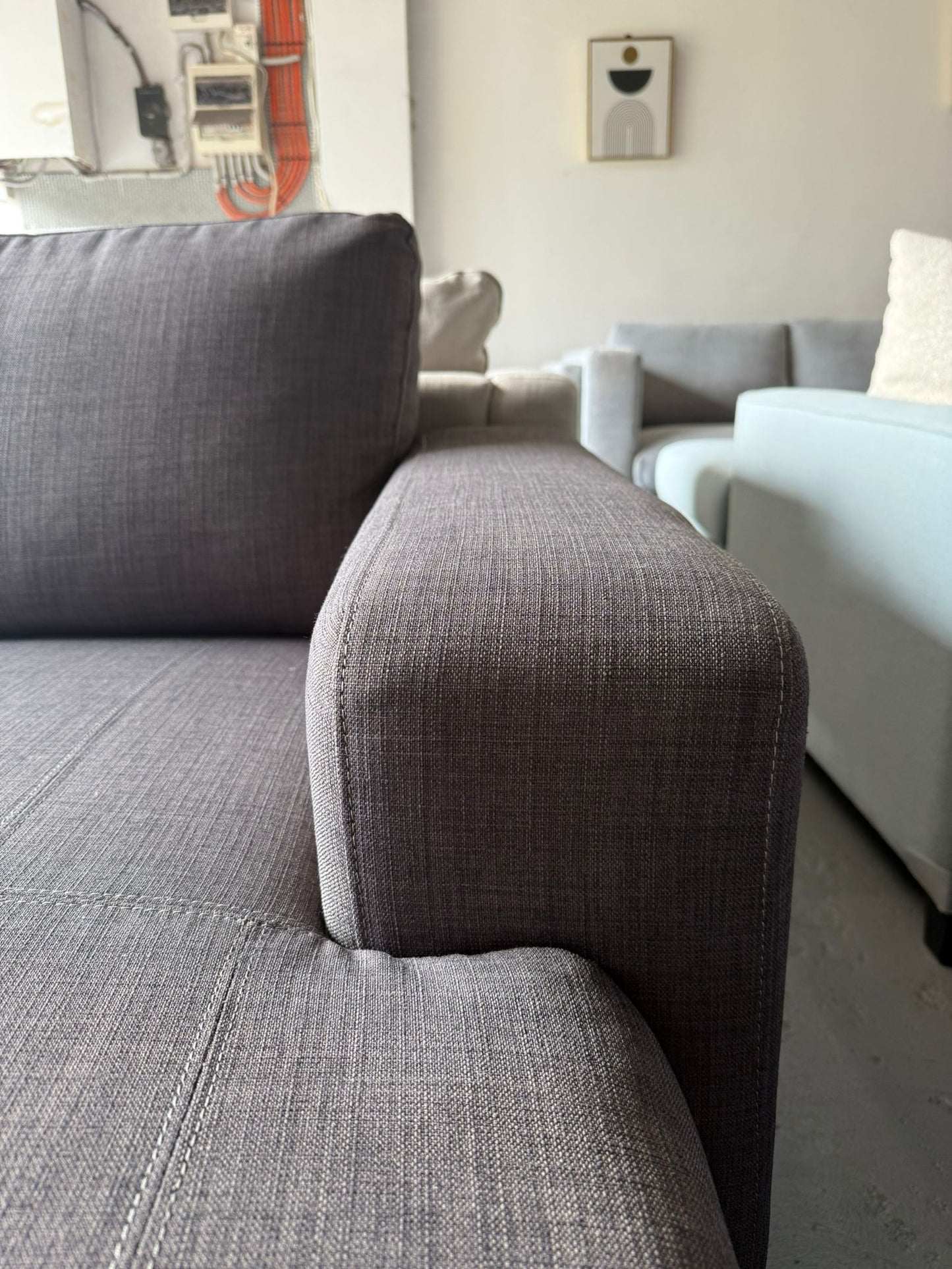 ⭐️ Domayne Charcoal L shape Sofa | Pre-owned – Steam cleaned | SYDNEY WIDE DELIVERY