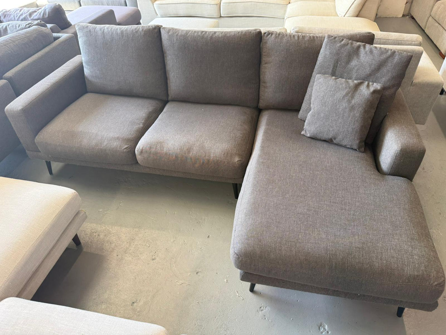 ⭐️ Freedom charcoal L shape Sofa | Pre-owned – Steam cleaned | SYDNEY WIDE DELIVERY