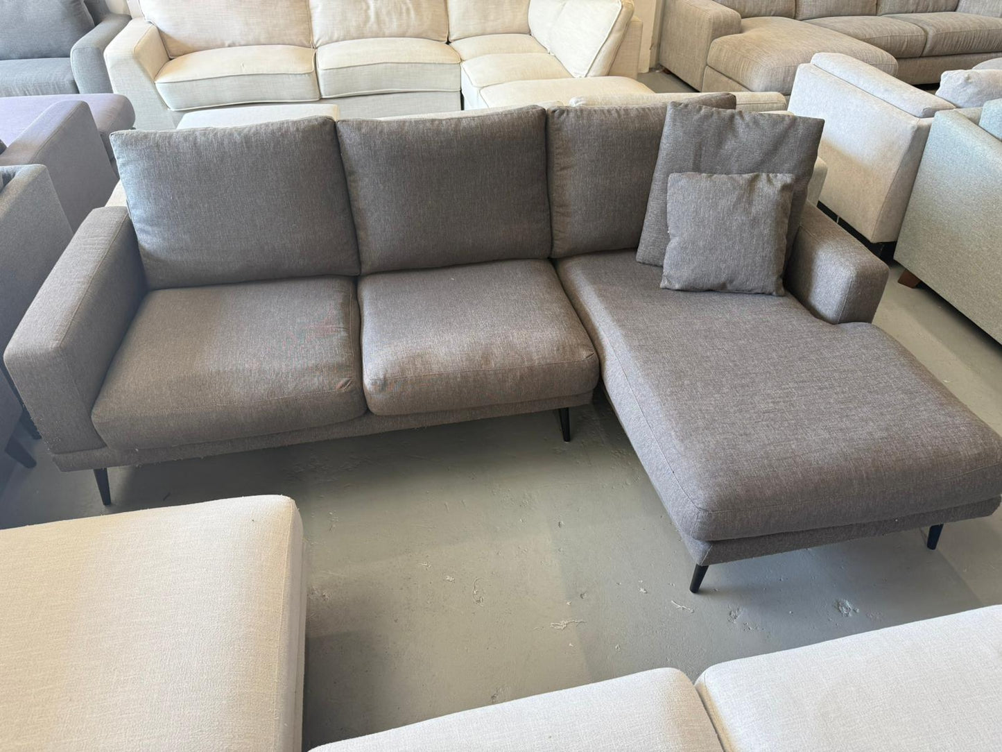 ⭐️ Freedom charcoal L shape Sofa | Pre-owned – Steam cleaned | SYDNEY WIDE DELIVERY