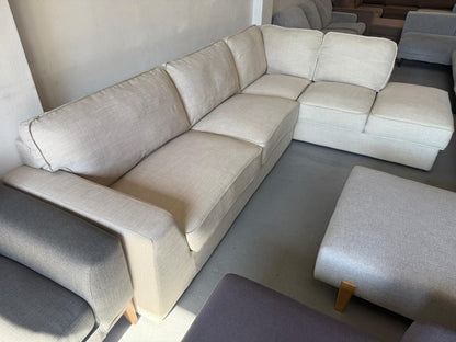 ⭐️ James lane beige L shape sofa | Pre-owned – Steam cleaned | SYDNEY WIDE DELIVERY