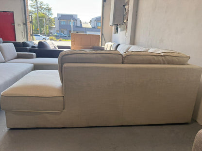 ⭐️ James lane beige L shape sofa | Pre-owned – Steam cleaned | SYDNEY WIDE DELIVERY