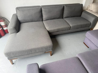 ⭐️ Nick Scali grey L-shape Sofa | Pre-owned – Steam cleaned | SYDNEY WIDE DELIVERY