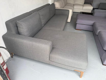 ⭐️ Nick Scali grey L-shape Sofa | Pre-owned – Steam cleaned | SYDNEY WIDE DELIVERY