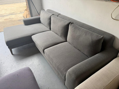 ⭐️ Nick Scali grey L-shape Sofa | Pre-owned – Steam cleaned | SYDNEY WIDE DELIVERY