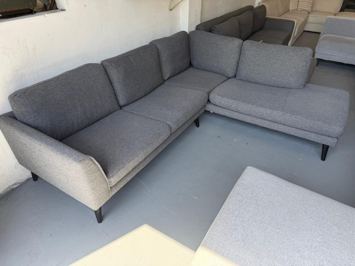 ⭐️ Freedom Charcoal L-shape Sofa | Pre-owned – Steam cleaned | SYDNEY WIDE DELIVERY