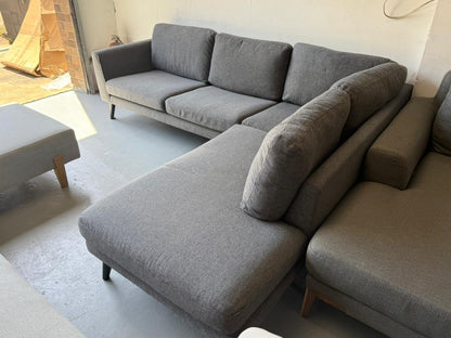 ⭐️ Freedom Charcoal L-shape Sofa | Pre-owned – Steam cleaned | SYDNEY WIDE DELIVERY