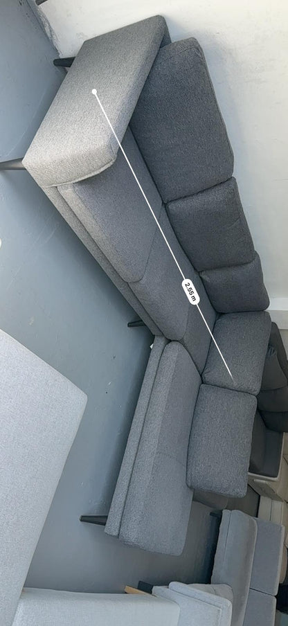 ⭐️ Freedom Charcoal L-shape Sofa | Pre-owned – Steam cleaned | SYDNEY WIDE DELIVERY