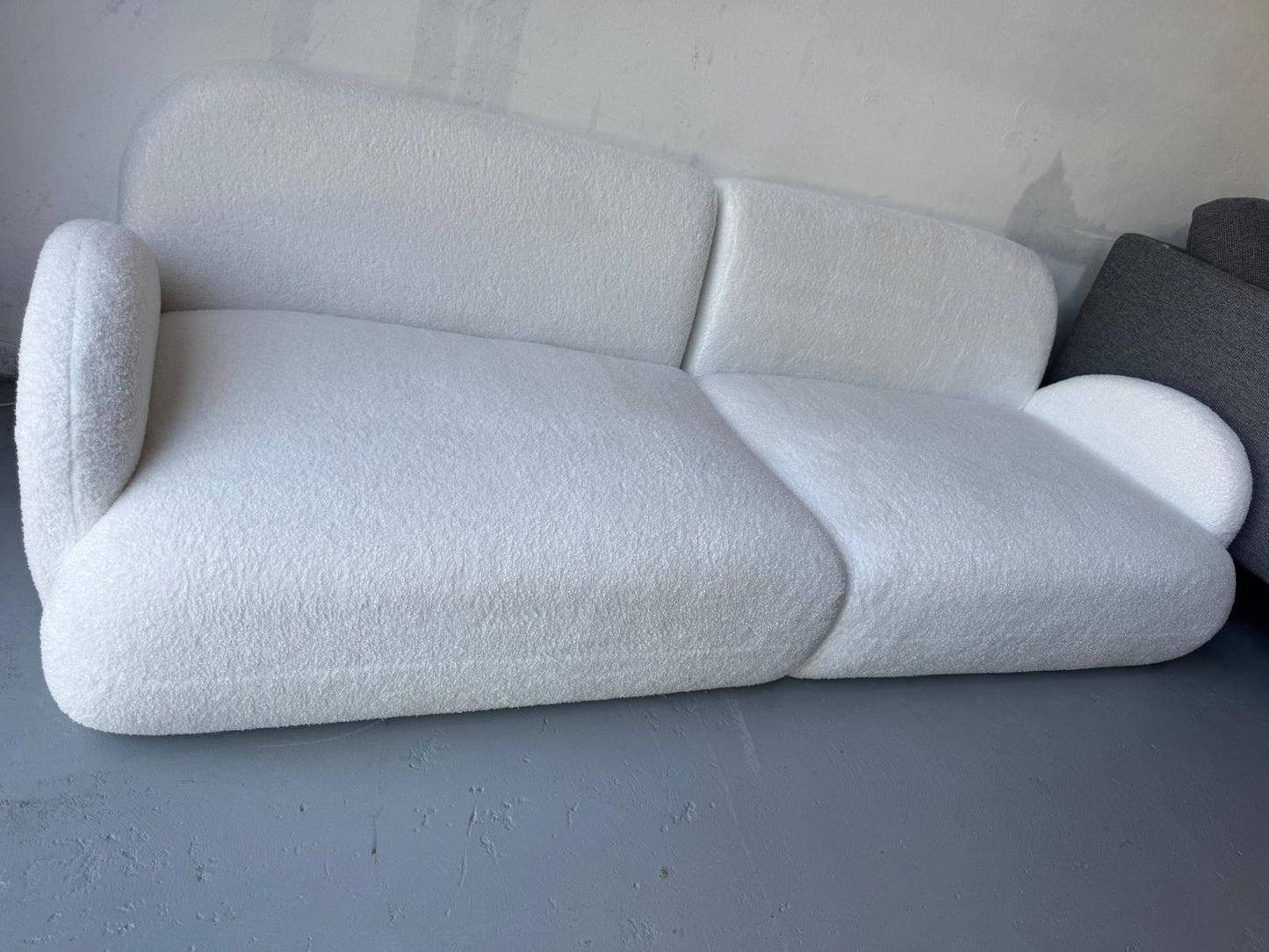 ⭐️ Boucle white 2 seater sofa | Pre-owned – Steam cleaned | SYDNEY WIDE DELIVERY