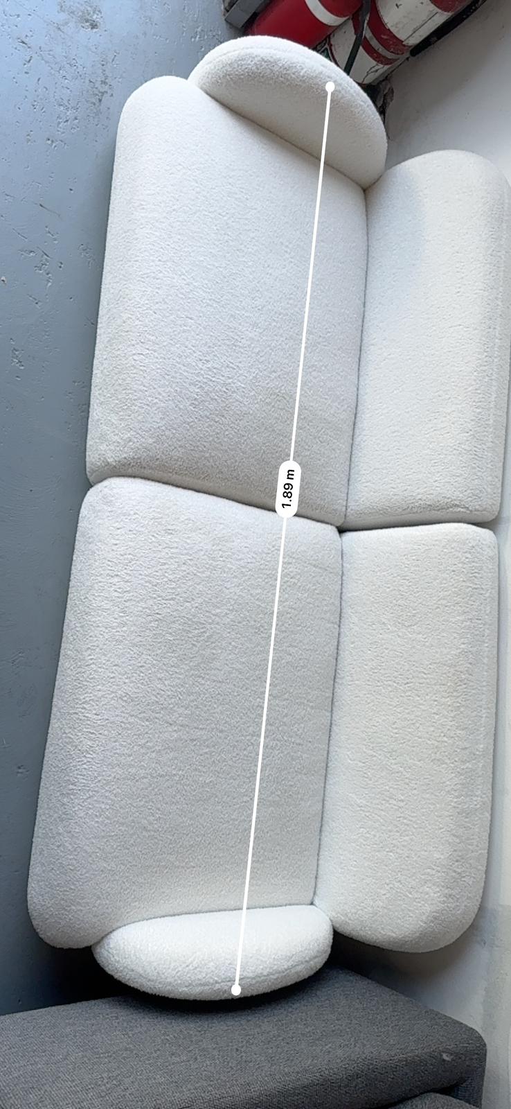 ⭐️ Boucle white 2 seater sofa | Pre-owned – Steam cleaned | SYDNEY WIDE DELIVERY