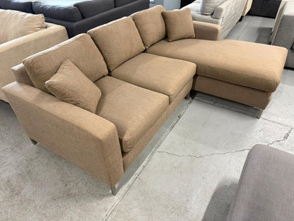 ⭐️ Mocha L shape lounge  | Pre-owned – Steam cleaned | SYDNEY WIDE DELIVERY
