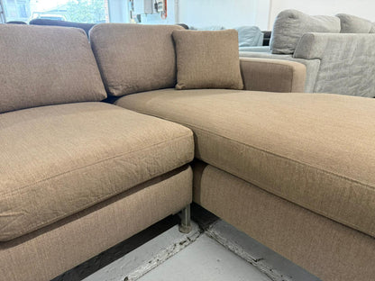 ⭐️ Mocha L shape lounge  | Pre-owned – Steam cleaned | SYDNEY WIDE DELIVERY