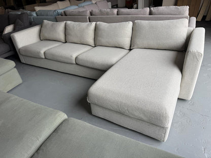 ⭐️ Cream L-shape Sofa | Pre-owned – Steam cleaned | SYDNEY WIDE DELIVERY