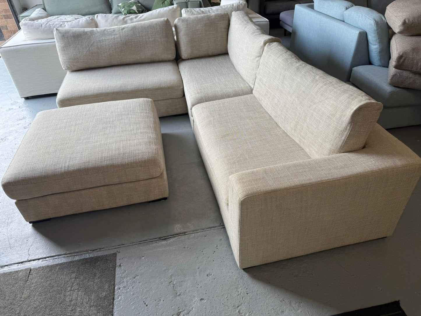 ⭐️ Freedom modular  L shape with ottoman | Pre-owned – Steam cleaned | SYDNEY WIDE DELIVERY