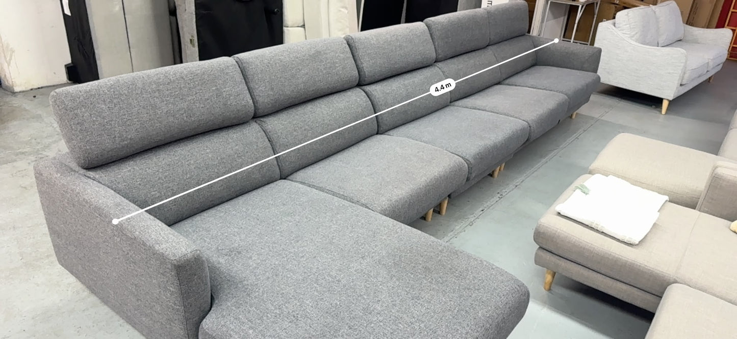 ⭐️Focus On L-shape sofa with adjustable headrest | Pre-owned – Steam cleaned | SYDNEY WIDE DELIVERY