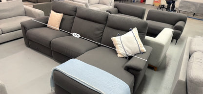 Nick Scali L shape with manual recliner | Pre-owned – Steam cleaned | SYDNEY WIDE DELIVERY