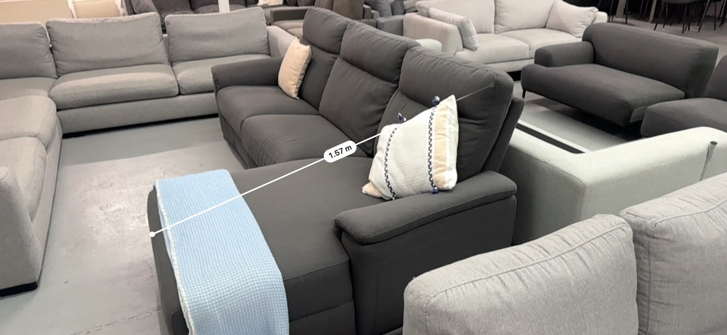 Nick Scali L shape with manual recliner | Pre-owned – Steam cleaned | SYDNEY WIDE DELIVERY