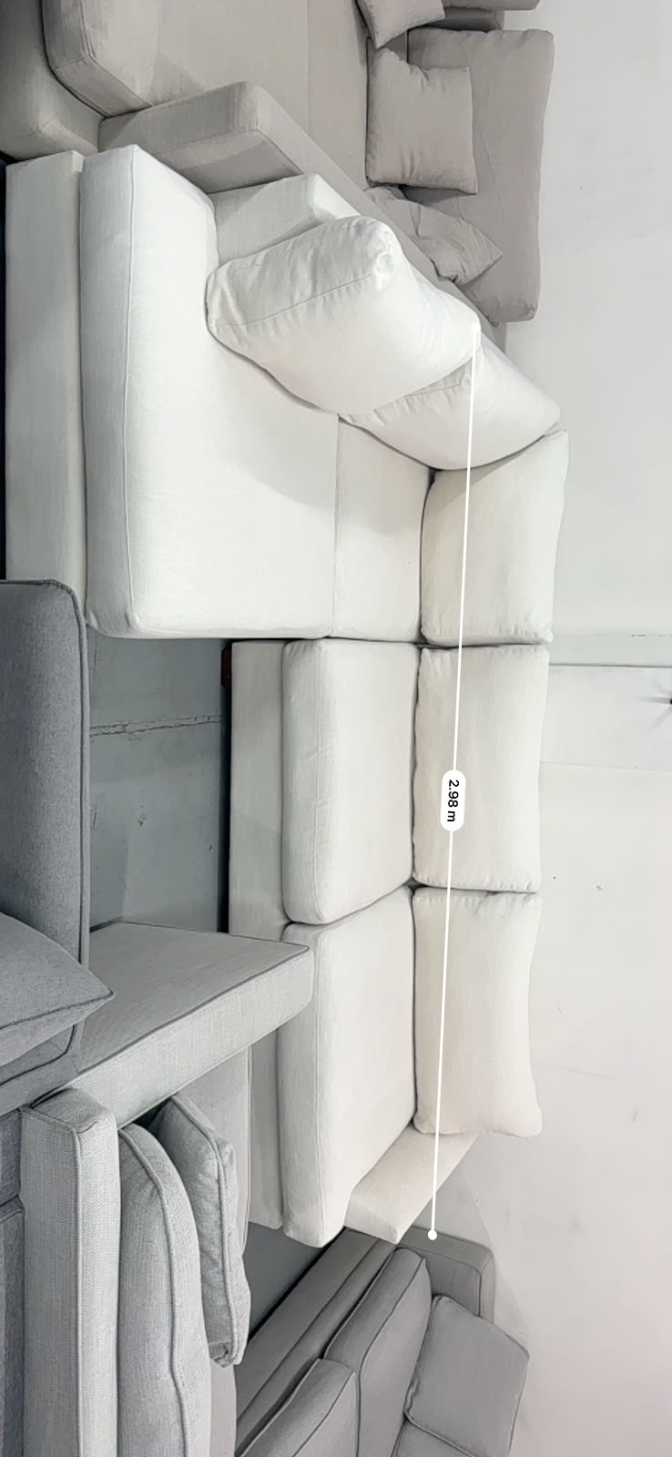 White Corner Sofa – Spacious Design | Pre-Owned | Steam Cleaned | Sydney-Wide Delivery