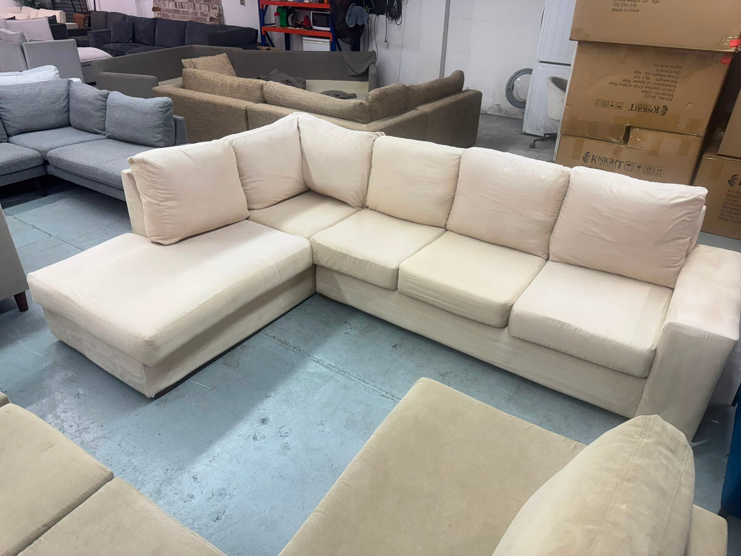 Beige L-Shape Sofa | Preowned | Steam Cleaned | Sydney-Wide Delivery✨