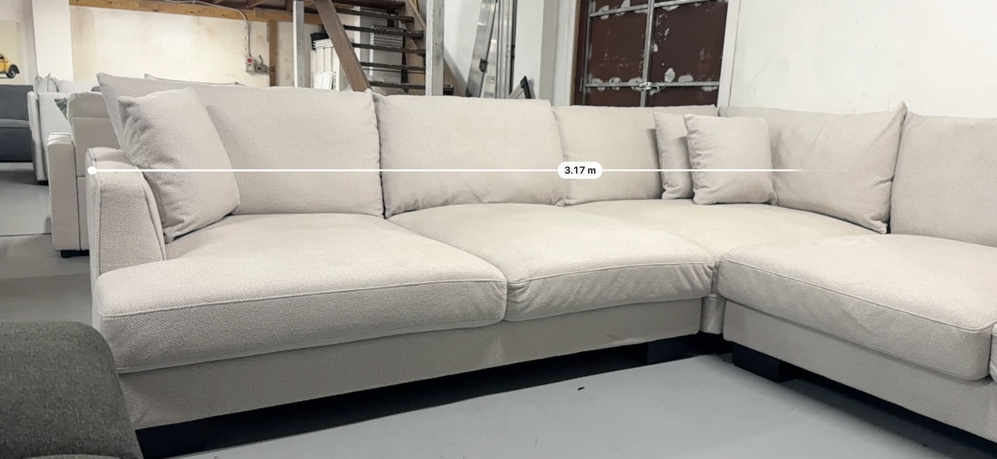 Harvey Norman Sea Shell White Modular Corner Sofa | Display Stock | Sydney Wide Delivery