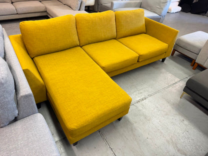 Bright Mustard L-Shape Sofa | Pre-Owned | Steam Cleaned | Sydney Wide Delivery