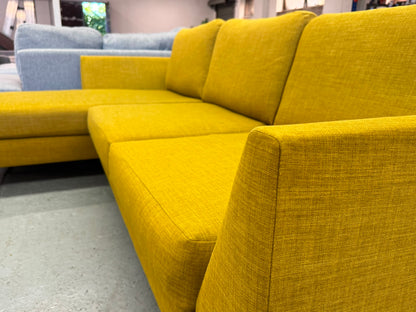 Bright Mustard L-Shape Sofa | Pre-Owned | Steam Cleaned | Sydney Wide Delivery