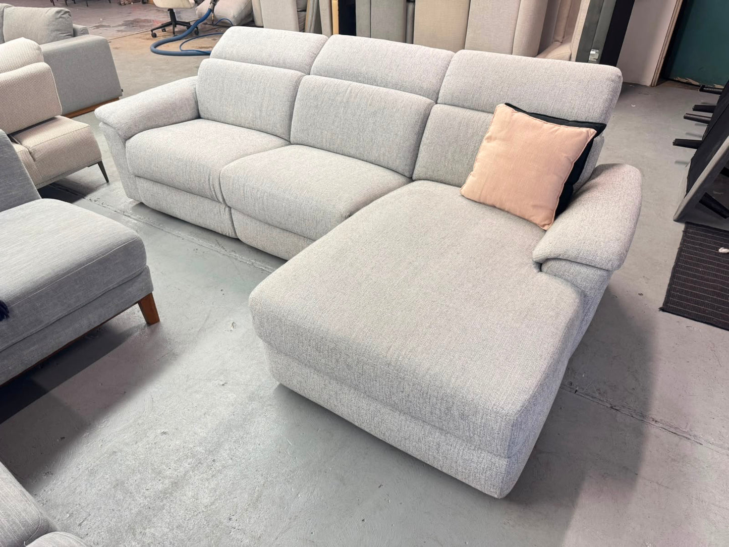 Nick Scali Grey L-Shape Electric Recliner Sofa | Pre-Owned | Steam Cleaned | Sydney Wide Delivery