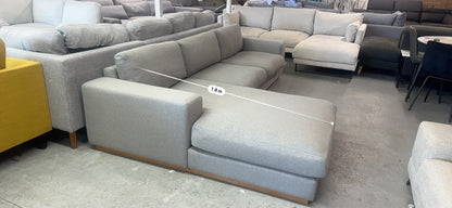 Grey L-Shape Sofa Bed with Inflatable Mattress | Pre-Owned | Steam Cleaned | Sydney Wide Delivery