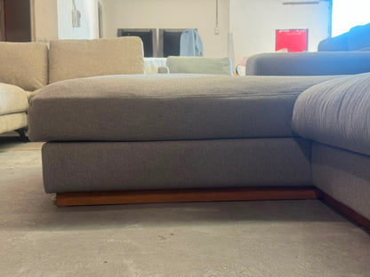 Grey L-Shape Sofa Bed with Inflatable Mattress | Pre-Owned | Steam Cleaned | Sydney Wide Delivery