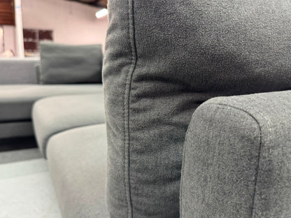 Castelery Grey L-Shape Sofa | Pre-Owned | Steam Cleaned | Sydney Wide Delivery