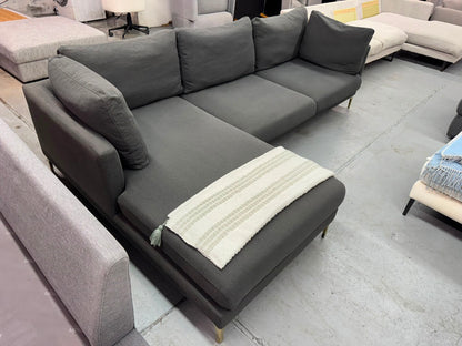 Castelery Grey L-Shape Sofa | Pre-Owned | Steam Cleaned | Sydney Wide Delivery
