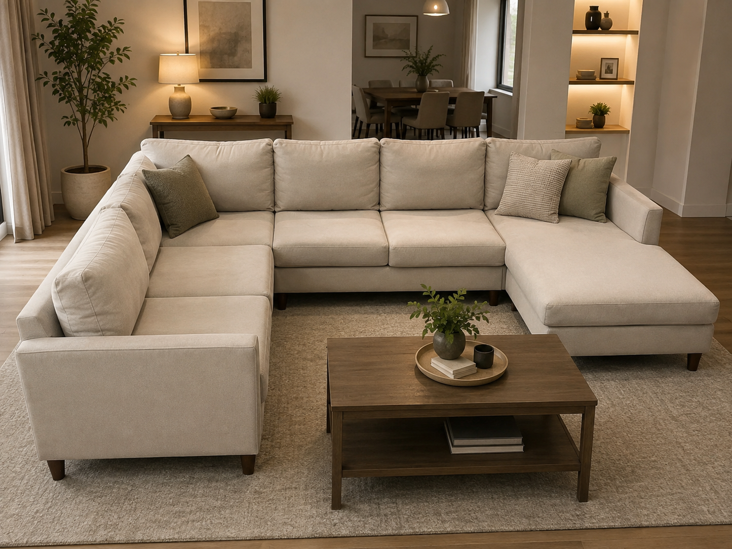 Lounge Innovations Corner Sofa – Reversible Chaise | Cloud Comfort | Pre-Owned | Steam Cleaned